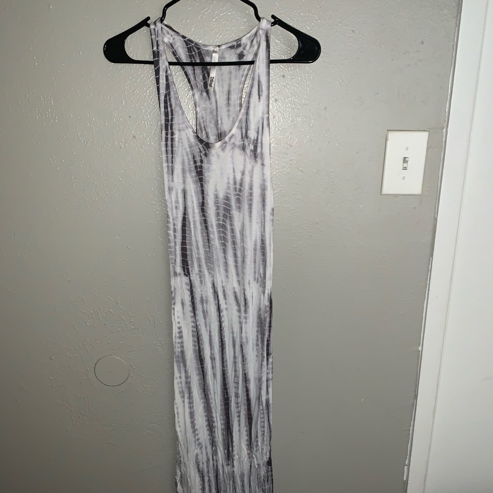 Soft long sleeveless spring dress